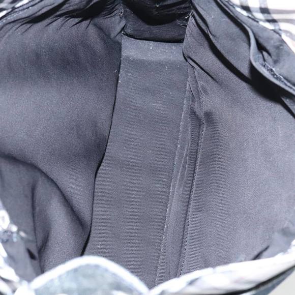 BURBERRY Blue Label Tote Bag Canvas Silver Black Auth 96669 - Picture 11 of 16